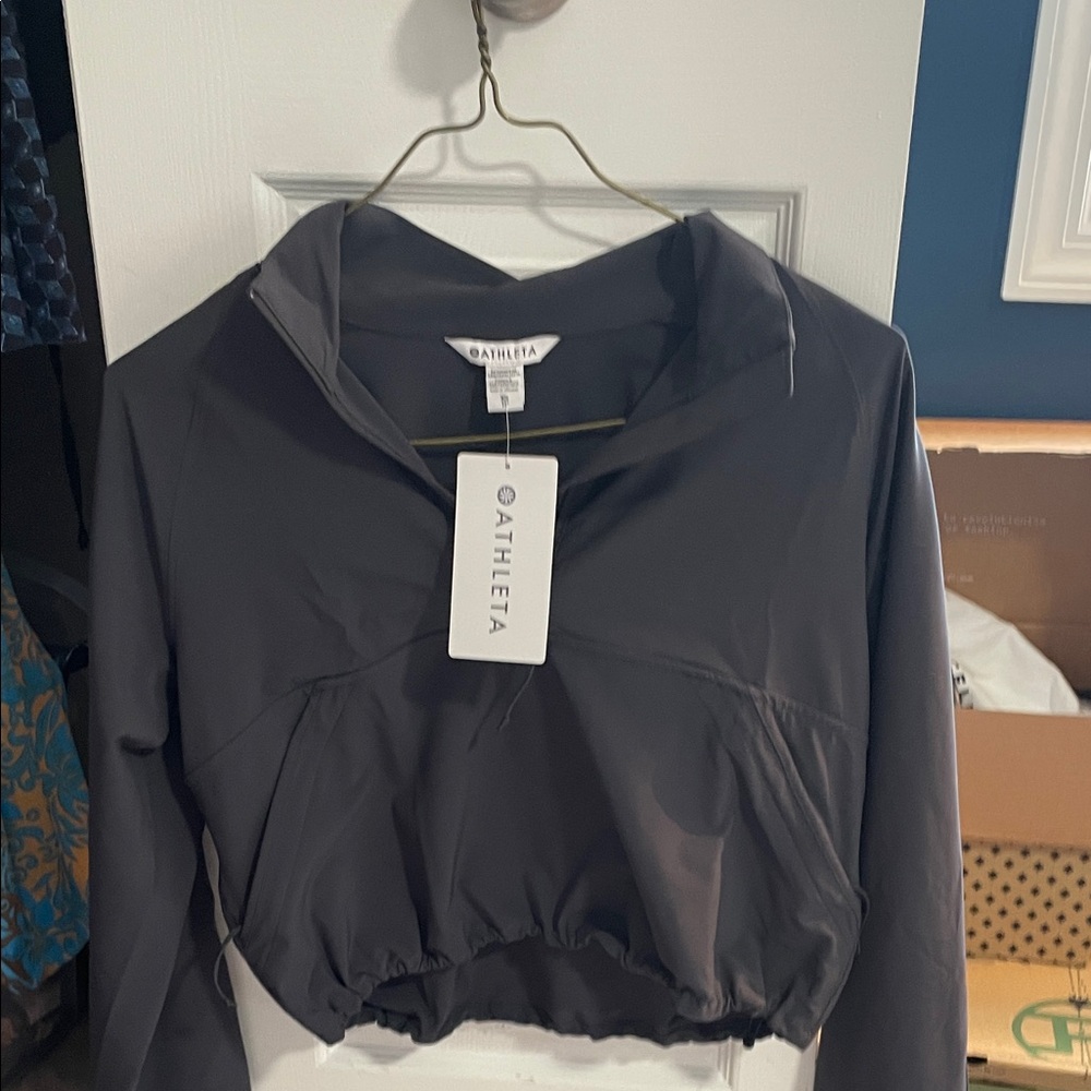 Athleta Charcoal Half-Zip Jacket